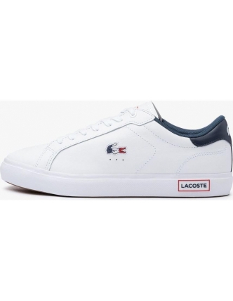 Lacoste sapatilha powercourt leather tricolor